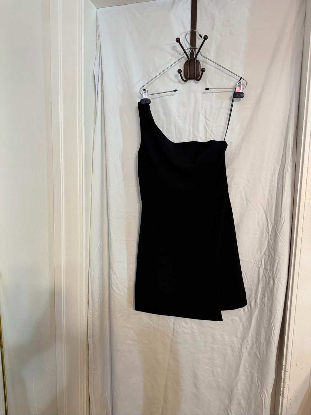 French Connection One-Shoulder Black Mini Dress